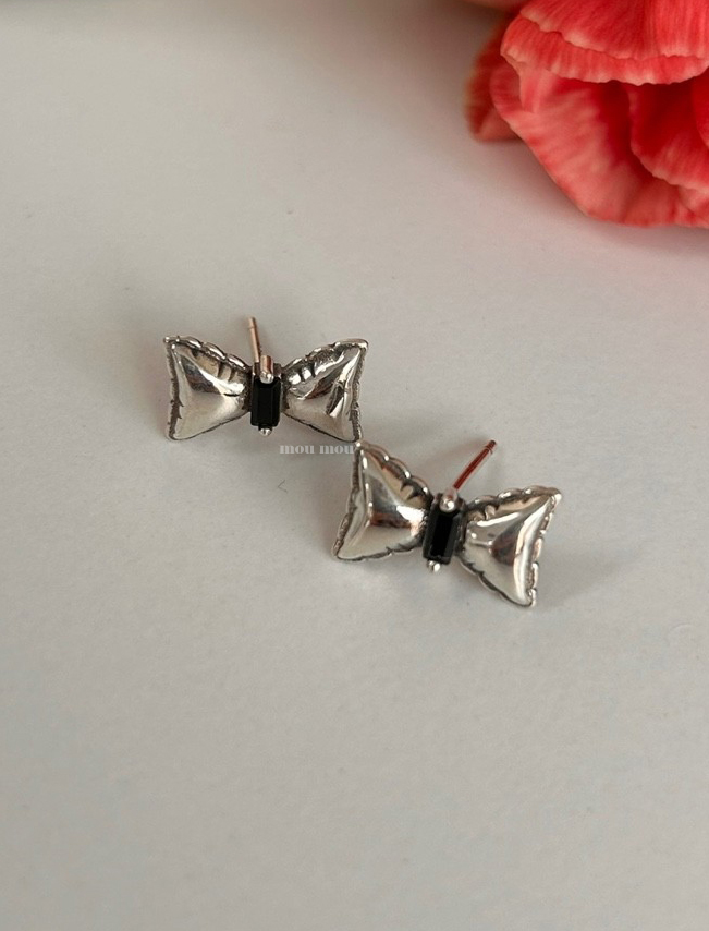 sample sale 키티 리본 귀걸이 kitty ribbon earring