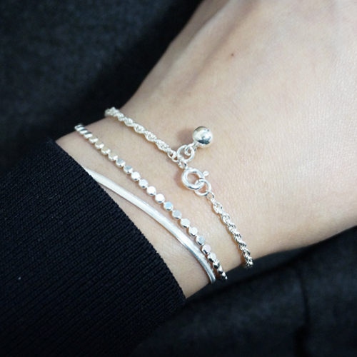 꼬임 체인 팔찌 braided chain bracelet