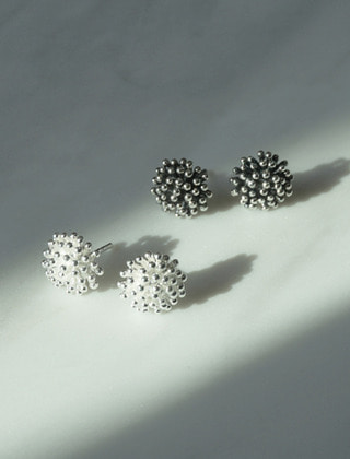 silver _ dandelion earring