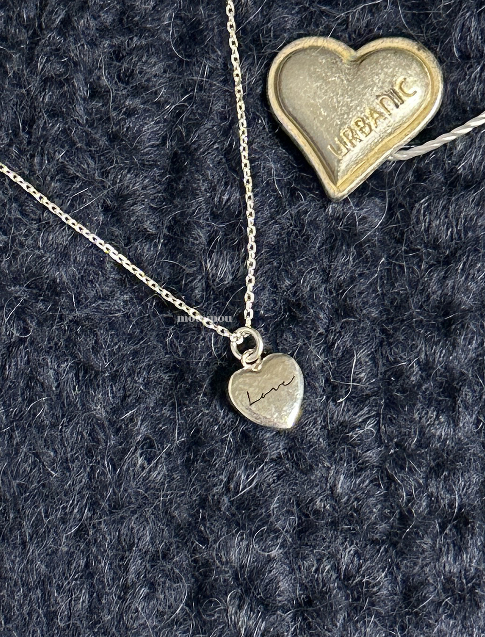 각인 하트 목걸이 engraving heart necklace