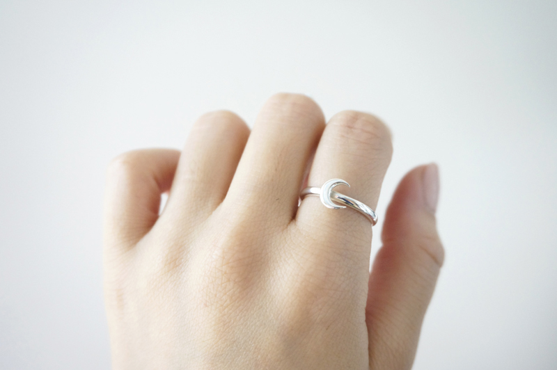 silver _ MOON ring