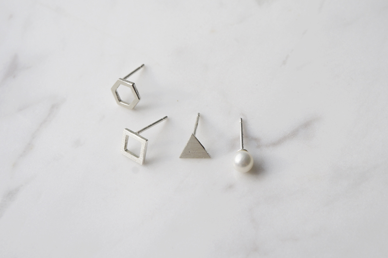 silver _ figure earrings