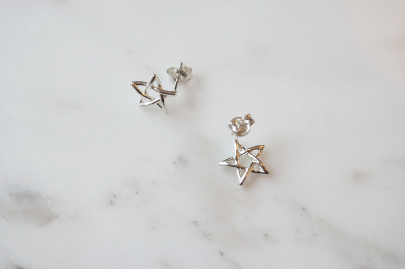 silver _ star stud earring 2 
