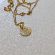 이니셜 코인 목걸이 initial coin necklace