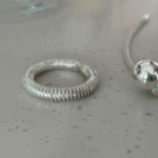 4 mm 통 뱀줄 반지 4 mm snake chain ring