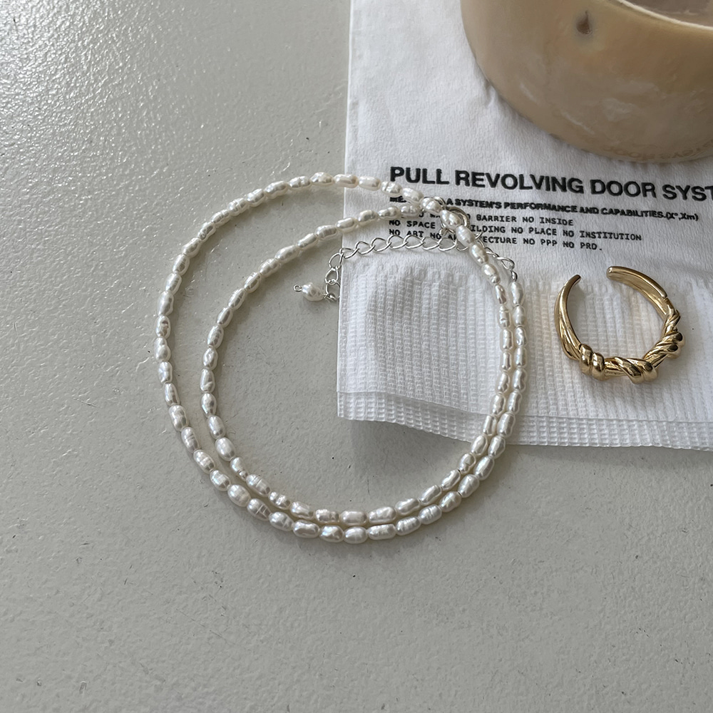 데일리 담수진주 목걸이 3 mm daily pearl necklace