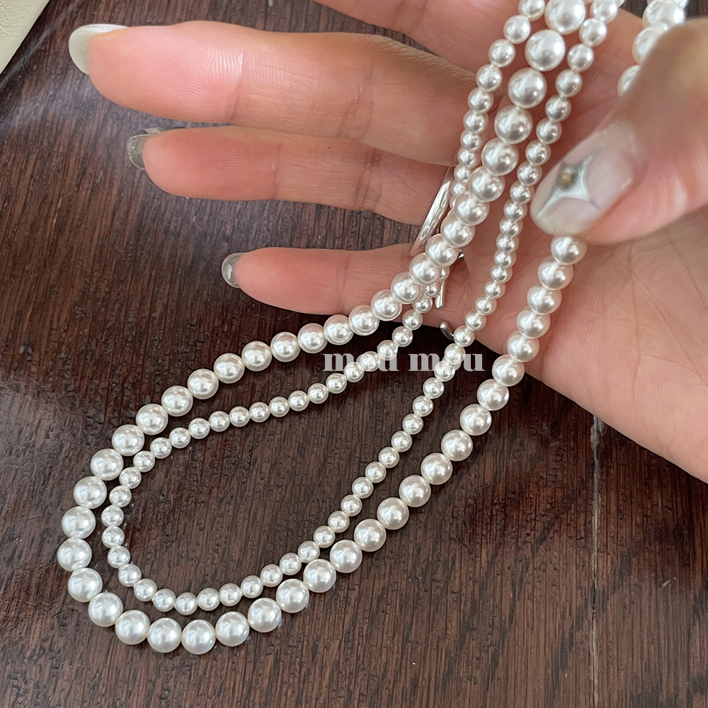 스왈 진주 목걸이 4 mm 6 mm pearl necklace