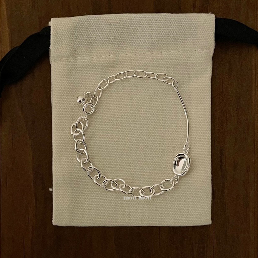 페블 펜던트 체인 팔찌 pebble pendant chain bracelet
